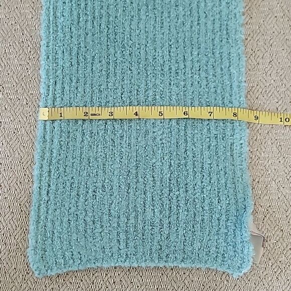 LOFT Outlet Light Turquoise Fuzzy Winter Scarf - Picture 5 of 7